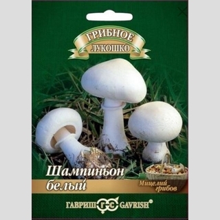 Грибы - Шампиньон Белый на зерновом субстрате (мицелий) 15 мл (большой пакет) - Семена Тут