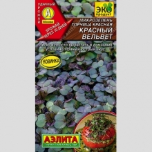 Микрозелень Горчица красная Красный вельвет - Семена Тут